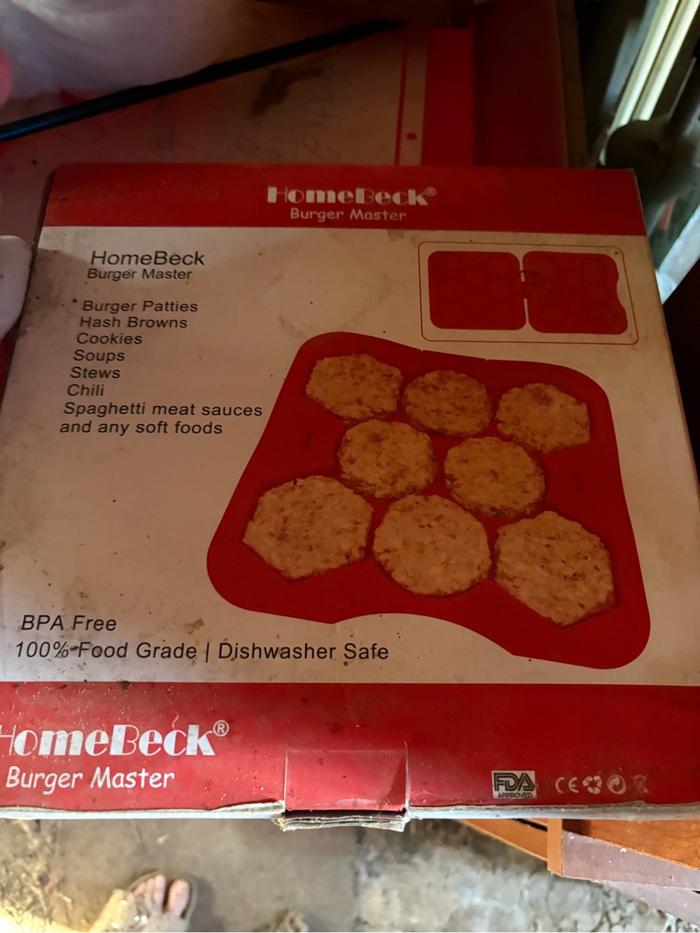 Red Burger Master Silicone Patty Mold